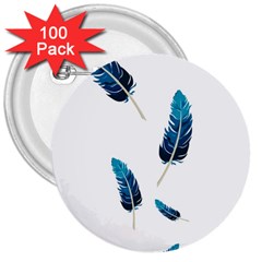 Feather Bird 3  Buttons (100 Pack)  by artworkshop