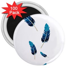 Feather Bird 3  Magnets (100 Pack) by artworkshop