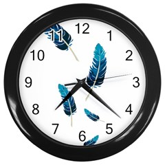 Feather Bird Wall Clock (black) by artworkshop