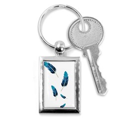 Feather Bird Key Chain (rectangle) by artworkshop