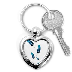 Feather Bird Key Chain (heart) by artworkshop