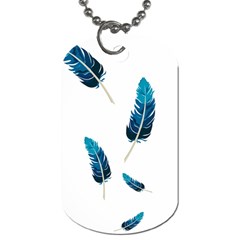 Feather Bird Dog Tag (one Side) by artworkshop