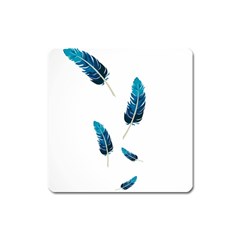 Feather Bird Square Magnet by artworkshop