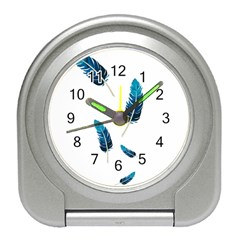 Feather Bird Travel Alarm Clock by artworkshop