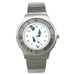 Feather Bird Stainless Steel Watch by artworkshop