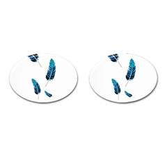 Feather Bird Cufflinks (oval) by artworkshop