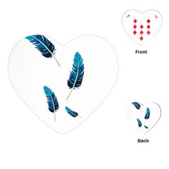 Feather Bird Playing Cards Single Design (heart) by artworkshop