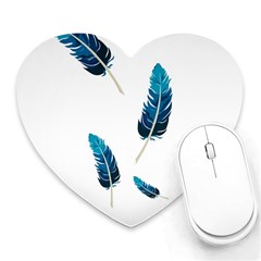 Feather Bird Heart Mousepads by artworkshop