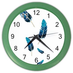 Feather Bird Color Wall Clock by artworkshop