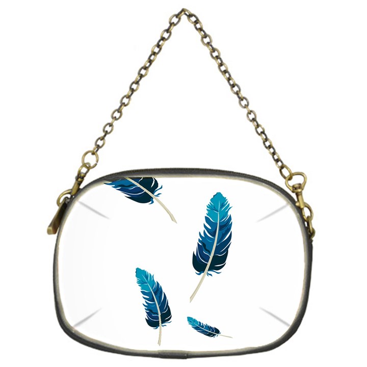 Feather Bird Chain Purse (One Side)