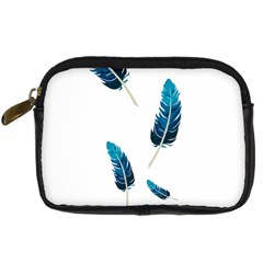 Feather Bird Digital Camera Leather Case by artworkshop