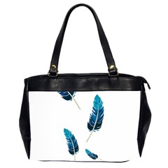 Feather Bird Oversize Office Handbag (2 Sides) by artworkshop