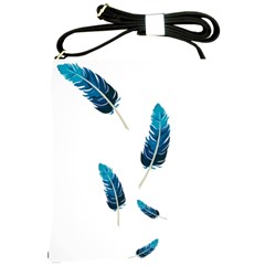 Feather Bird Shoulder Sling Bag by artworkshop