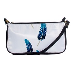 Feather Bird Shoulder Clutch Bag by artworkshop