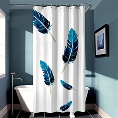 Feather Bird Shower Curtain 36  X 72  (stall)  by artworkshop