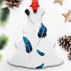 Feather Bird Christmas Tree Ornament (two Sides) by artworkshop