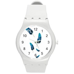 Feather Bird Round Plastic Sport Watch (m) by artworkshop