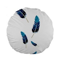 Feather Bird Standard 15  Premium Round Cushions by artworkshop