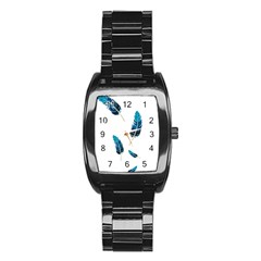 Feather Bird Stainless Steel Barrel Watch