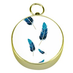 Feather Bird Gold Compasses by artworkshop