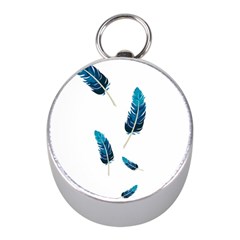 Feather Bird Mini Silver Compasses by artworkshop