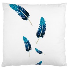 Feather Bird Large Flano Cushion Case (one Side) by artworkshop