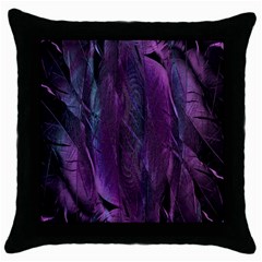 Feather Throw Pillow Case (black)