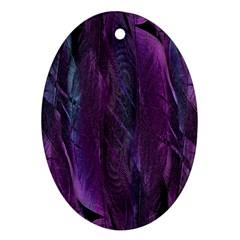 Feather Oval Ornament (two Sides)