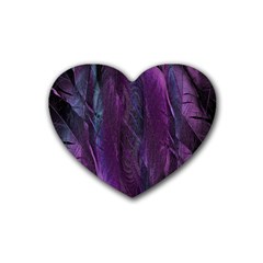 Feather Rubber Coaster (heart) by artworkshop