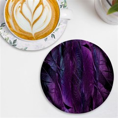 Feather Uv Print Round Tile Coaster by artworkshop