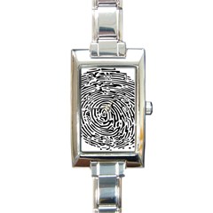 Fingerprint Rectangle Italian Charm Watch by artworkshop