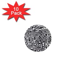 Fingerprint 1  Mini Magnet (10 Pack)  by artworkshop