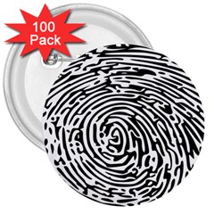 Fingerprint 3  Buttons (100 Pack)  by artworkshop