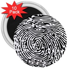 Fingerprint 3  Magnets (10 Pack)  by artworkshop