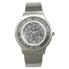 Fingerprint Stainless Steel Watch by artworkshop