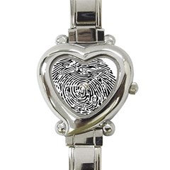 Fingerprint Heart Italian Charm Watch by artworkshop