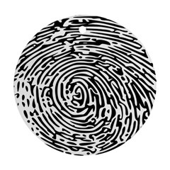 Fingerprint Round Ornament (two Sides)