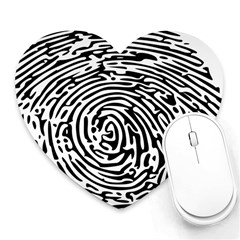 Fingerprint Heart Mousepads by artworkshop