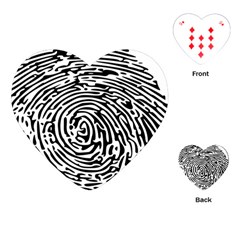 Fingerprint Playing Cards Single Design (heart)