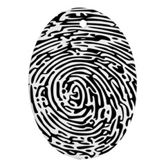 Fingerprint Oval Ornament (two Sides)