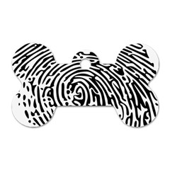 Fingerprint Dog Tag Bone (one Side) by artworkshop