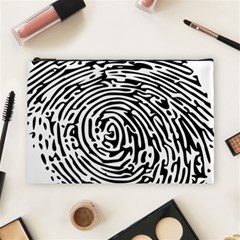 Fingerprint Cosmetic Bag (large) by artworkshop