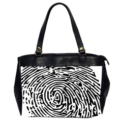 Fingerprint Oversize Office Handbag (2 Sides) by artworkshop