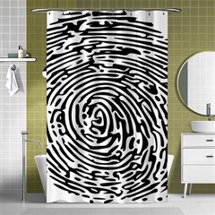 Fingerprint Shower Curtain 48  X 72  (small)  by artworkshop