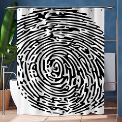 Fingerprint Shower Curtain 60  X 72  (medium)  by artworkshop