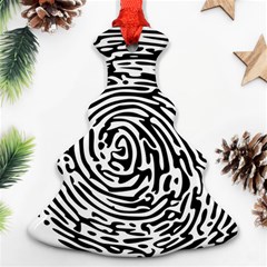 Fingerprint Christmas Tree Ornament (two Sides) by artworkshop