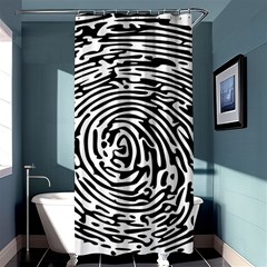 Fingerprint Shower Curtain 36  X 72  (stall)  by artworkshop