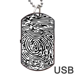 Fingerprint Dog Tag Usb Flash (two Sides) by artworkshop