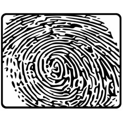 Fingerprint Double Sided Fleece Blanket (medium)  by artworkshop