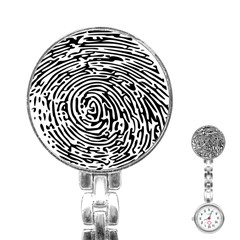 Fingerprint Stainless Steel Nurses Watch by artworkshop